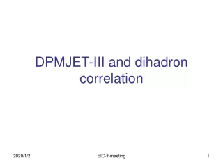 DPMJET-III and dihadron correlation