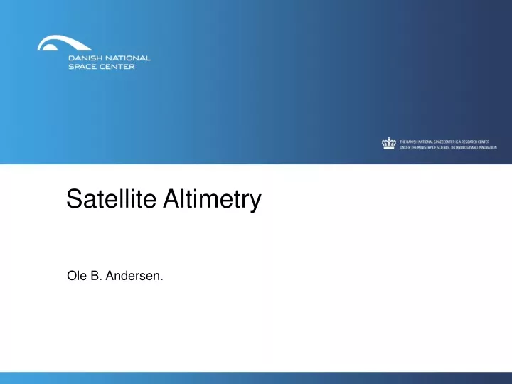 satellite altimetry