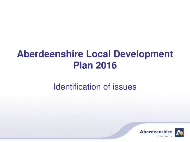 aberdeenshire local development plan 2016