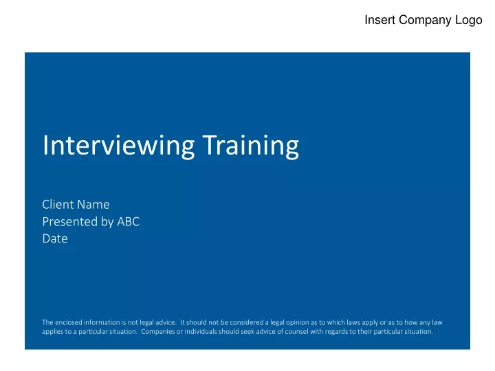 interviewing training