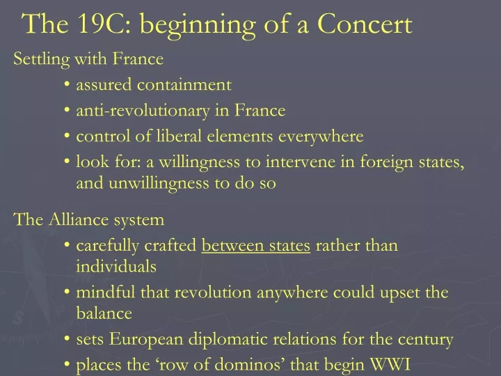 the 19c beginning of a concert