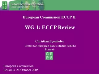 European Commission ECCP II   WG 1: ECCP Review