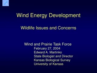 Wind Energy Development