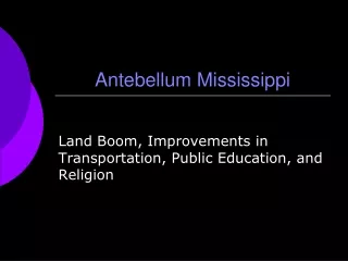 Antebellum Mississippi