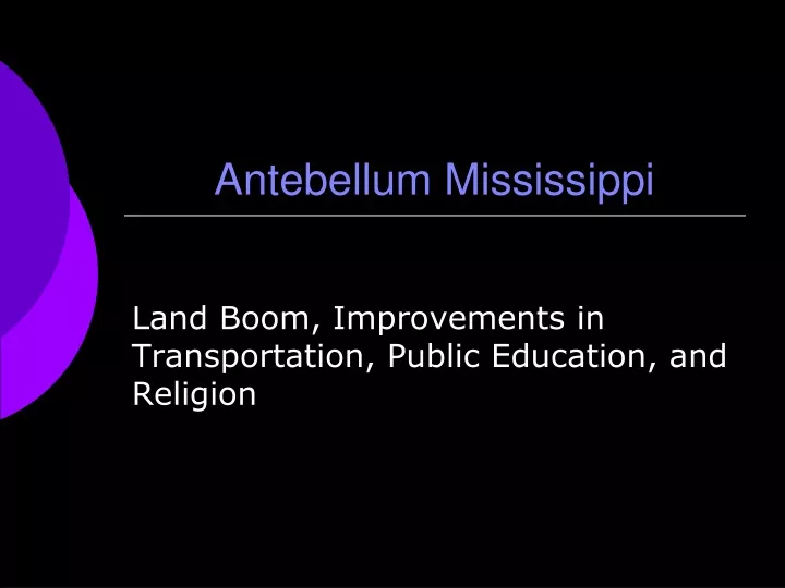 antebellum mississippi