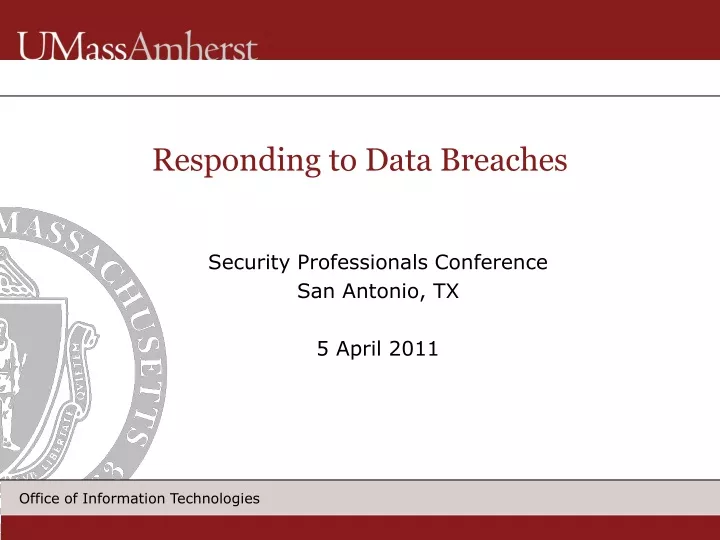 responding to data breaches