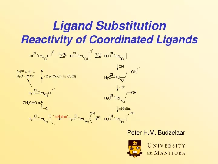 ligand substitution reactivity of coordinated ligands