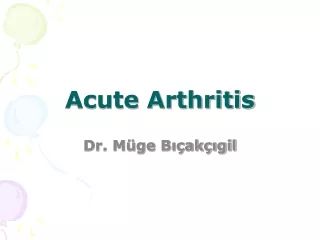 Acute Arthritis