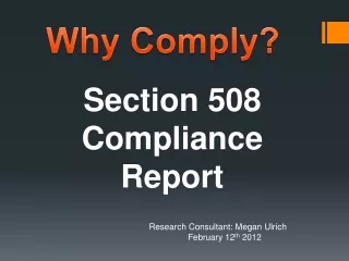Why Comply?