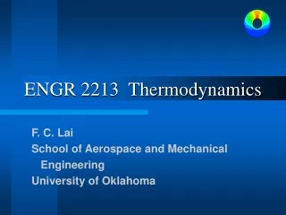 ENGR 2213  Thermodynamics