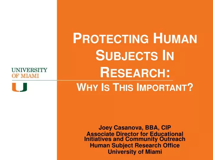 protecting human subjects in research why is this important