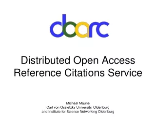 Distributed Open Access Reference Citations Service