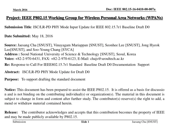 project ieee p802 15 working group for wireless