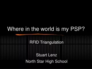 Where in the world is my PSP?