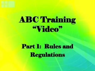 ABC Training “Video”