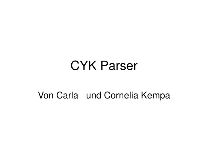 cyk parser