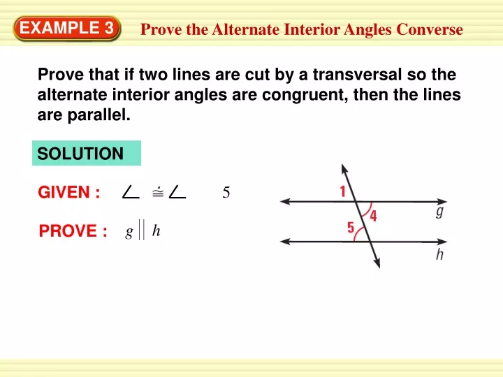 prove that if two lines are cut by a transversal