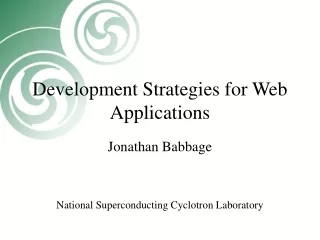 Development Strategies for Web Applications