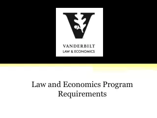 Law and Economics Program Requirements