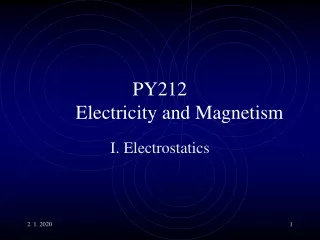PY212 Electricity and Magnetism