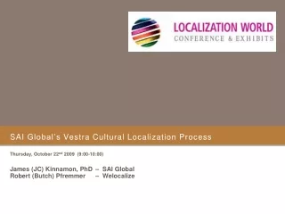 SAI  Global’s Vestra  Cultural Localization Process