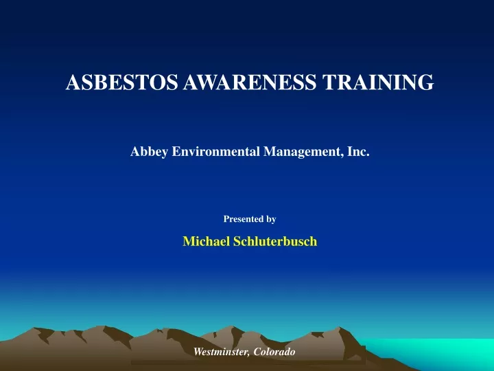 asbestos awareness training abbey environmental