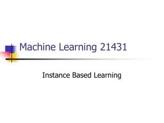 Machine Learning 21431