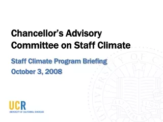 Chancellor’s Advisory Committee on Staff Climate