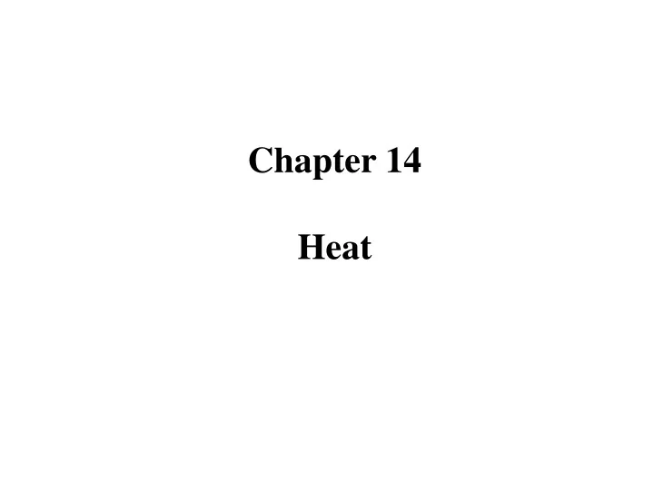 chapter 14 heat