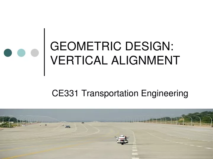 geometric design vertical alignment