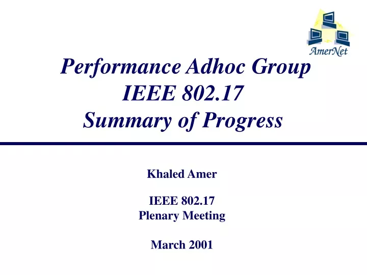 performance adhoc group ieee 802 17 summary of progress