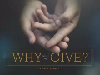 We need to wake up to Generous Giving