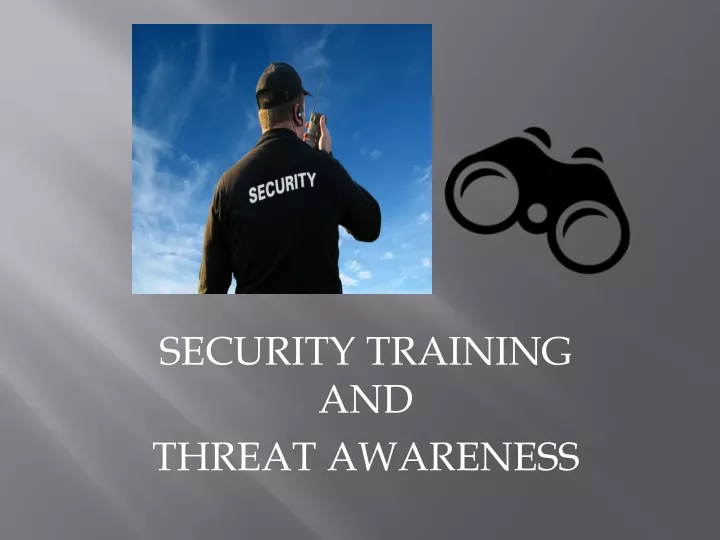 security training and threat awareness