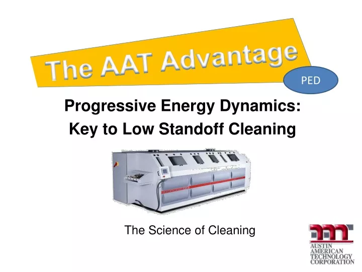 progressive energy dynamics key to low standoff cleaning