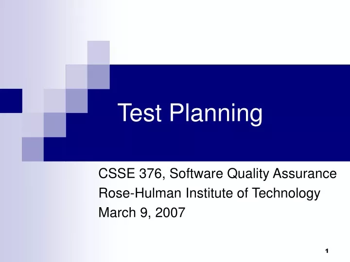 test planning