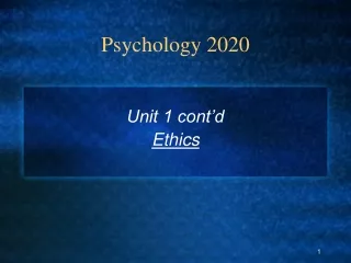 Psychology 2020