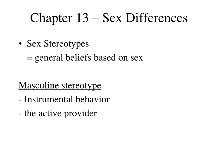 chapter 13 sex differences