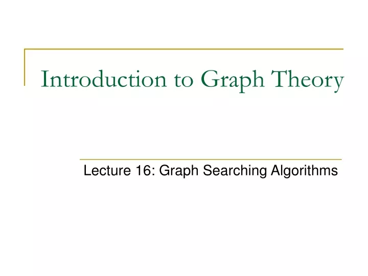 introduction to graph theory