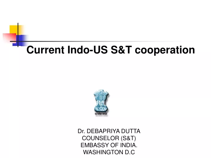 current indo us s t cooperation