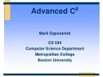 Advanced C # - slide 1