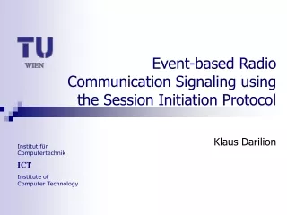 Event-based Radio Communication Signaling using the Session Initiation Protocol