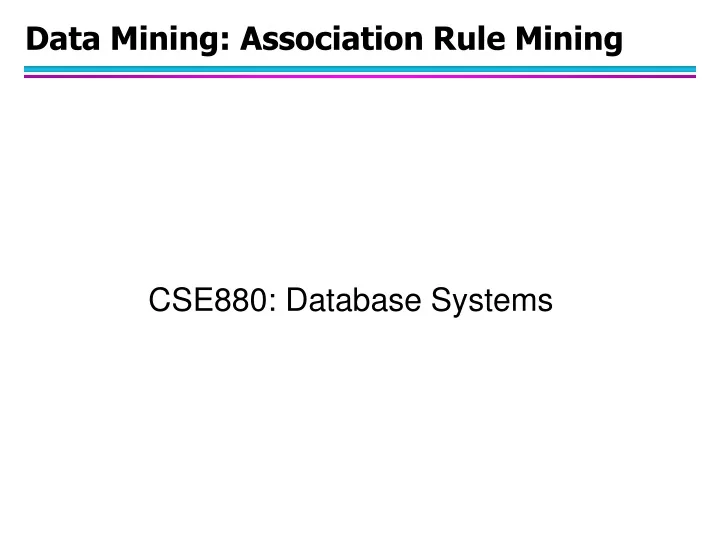 data mining association rule mining
