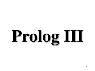 Prolog III