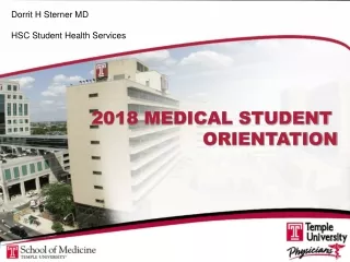 2018  MEDICAL  STUDENT  ORIENTATION