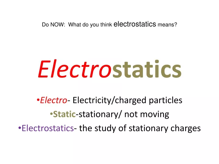 electro statics