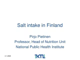 Salt intake in Finland