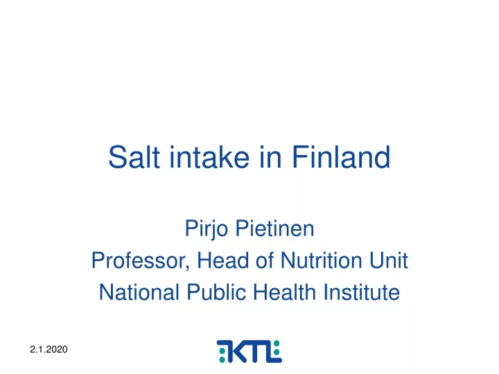 salt intake in finland