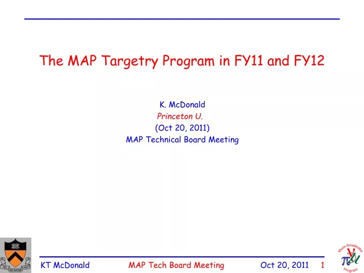 the map targetry program in fy11 and fy12