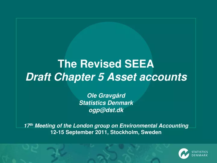 the revised seea draft chapter 5 asset accounts