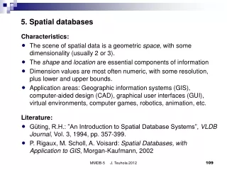 5. Spatial databases